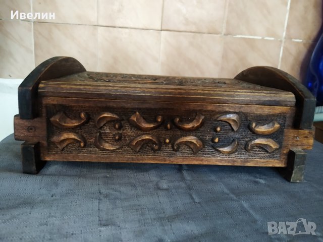 стара дървена кутия, снимка 2 - Антикварни и старинни предмети - 30222878