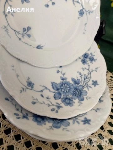 Mitterteich Bavaria сини нежни цветя , снимка 5 - Чаши - 54305702