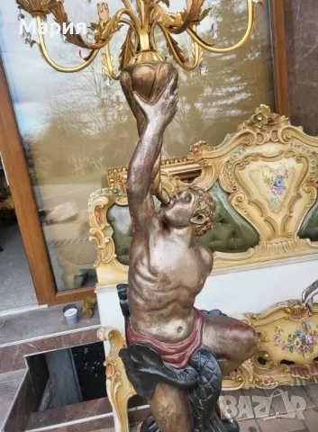 Италиански бароков лампион 023, снимка 7 - Лампиони - 48627048