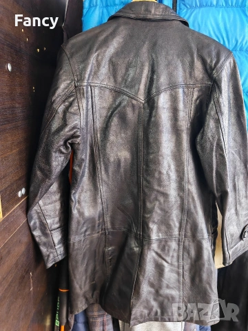 Черно кожено дамско манто, снимка 8 - Палта, манта - 53162266