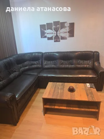 кожена холна гарнитура, снимка 4 - Дивани и мека мебел - 56058841