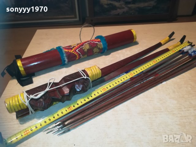 лък с 8 стрели с метален връх 1811201916