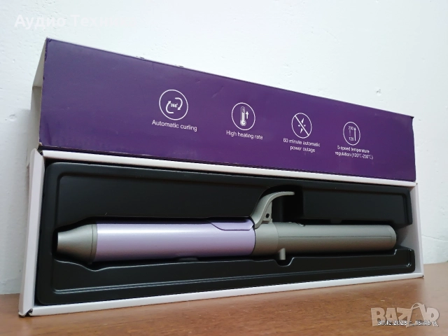 Автоматична маша за къдрене, въртяща се на 360° за създаване на перфектни къдрици! Изпращам видео., снимка 8 - Маши за коса - 52940002