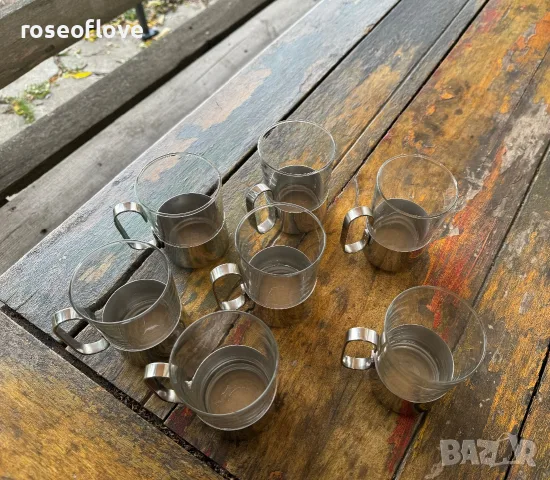 Zepter / Цептер чаши с неръждаваеми 18/10 поставки, снимка 5 - Сервизи - 56522192