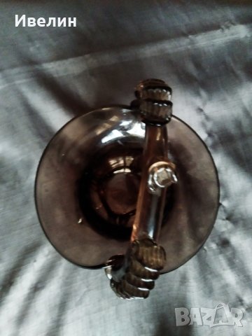 стъклена купа,бонбониера арт деко, снимка 3 - Антикварни и старинни предмети - 30659732