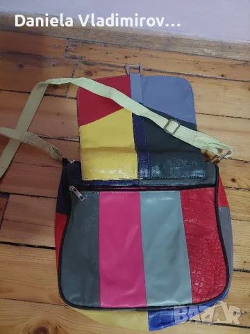 Многоцветна дамска чанта с дълга дръжка, снимка 4 - Чанти - 50181656