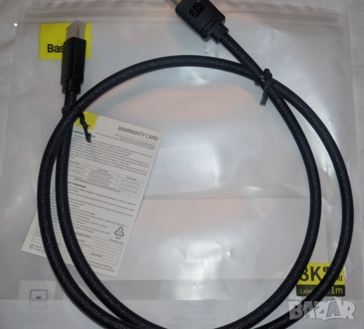 Кабел Baseus HDMI cable 48gbps 8k/60Hz, 4k/120Hz, HDMI 2.1, снимка 1 - Кабели и адаптери - 44344031