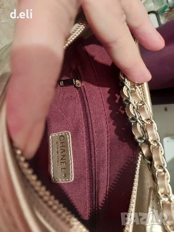 Ш анелl Нова чанта Златист цвят, снимка 7 - Чанти - 50989876