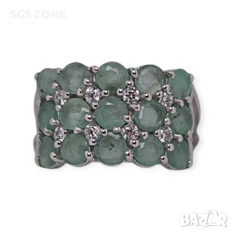 Сребърен Пръстен с Рубин, Сапфир, Изумруд, снимка 13 - Пръстени - 50310263