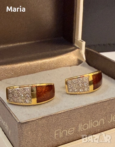 Дамски обеци жълто злато и брилянти, снимка 4 - Обеци - 52497821