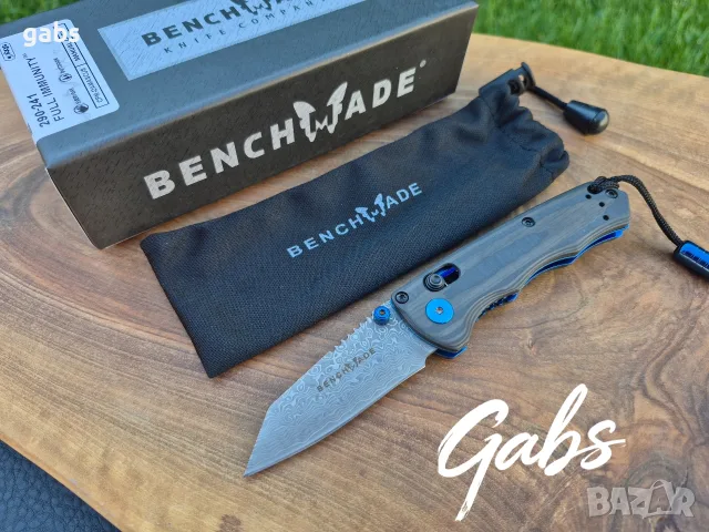 Сгъваем нож Benchmade Full Immunity 290-241 Gold Class,CPM Damaskus,Carbon, снимка 3 - Ножове - 55742947