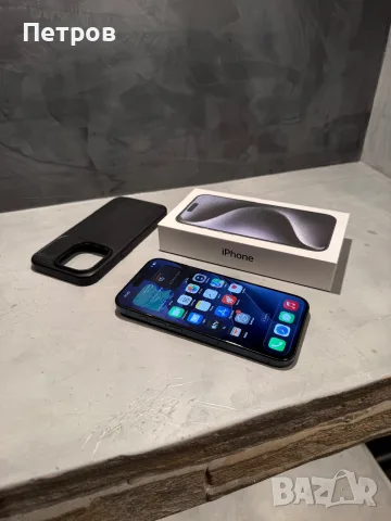 КАТО ЧИСТО НОВ Iphone 15 Pro Blue + подарък, снимка 7 - Apple iPhone - 56533844