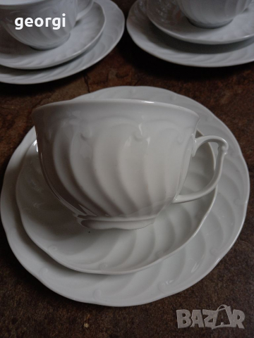 Три тройни сета немски фин костен порцелан Seltmann Weiden , снимка 2 - Чаши - 36475077