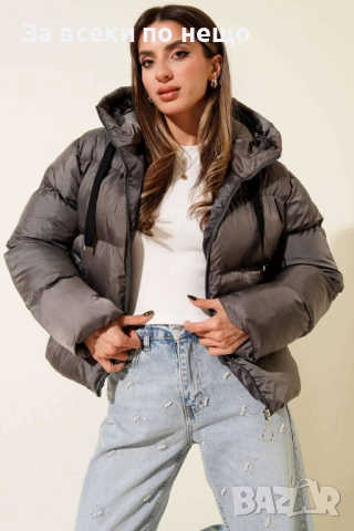 Дамско Зимно Яке С Качулка Код LFS694, снимка 4 - Якета - 52461520