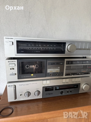 Ретро аудио система / компонентен Hi-Fi стерео сет (Toshiba, Sony, Akai), снимка 2 - Ресийвъри, усилватели, смесителни пултове - 56226406