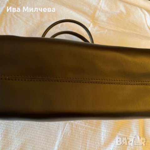 Кафява кожена чанта Furla, снимка 4 - Чанти - 42614595