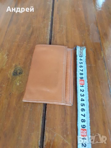 Стар кожен портфейл,портмоне #5, снимка 2 - Антикварни и старинни предмети - 31228196