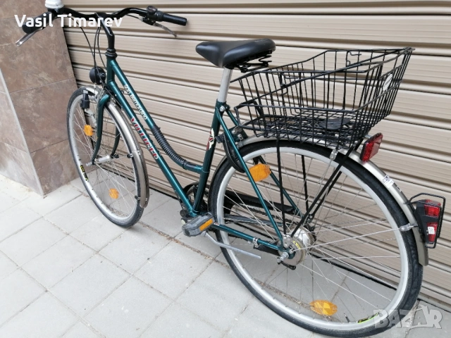 Зелен немски велосипед San bernandin 28' Топ качество! , снимка 9 - Велосипеди - 53921404