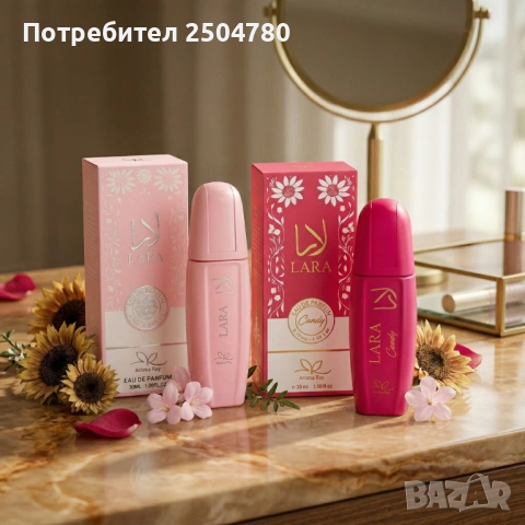 Комплект Lara Duo: Lara Eau de Parfum & Lara Candy – Дамски парфюми с ориенталска сладост, жасмин и 