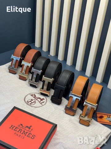 Колани hermes от естествена кожа в кутия на марката , снимка 2 - Колани - 54180506