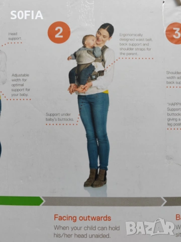 Stokke 3 в 1 ергономична раница, снимка 4 - Кенгура и ранички - 54228149