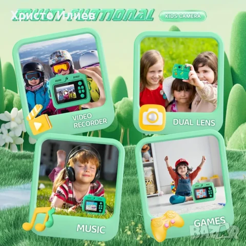 Моментална камера за деца детска камера с функция за печат фотоапарат, снимка 5 - Други - 50893145