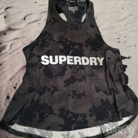 Разпродажба! Оригинален Superdry дамски камофлажен потник , размер М, Night Runner Tank Top