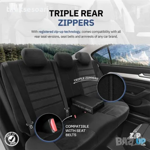 Тапицерия за кола Otom Comfortline CMF209 (Черно), снимка 3 - Аксесоари и консумативи - 48686883