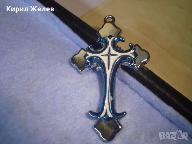 МОДЕН НАГРЪДЕН ГОЛЯМ АРТ КРЪСТ с ЕМАЙЛ-ЛАК от БЛАГОРОДНА НЕРЪЖДАЕМА СТОМАНА 90911, снимка 7 - Колиета, медальони, синджири - 36902374