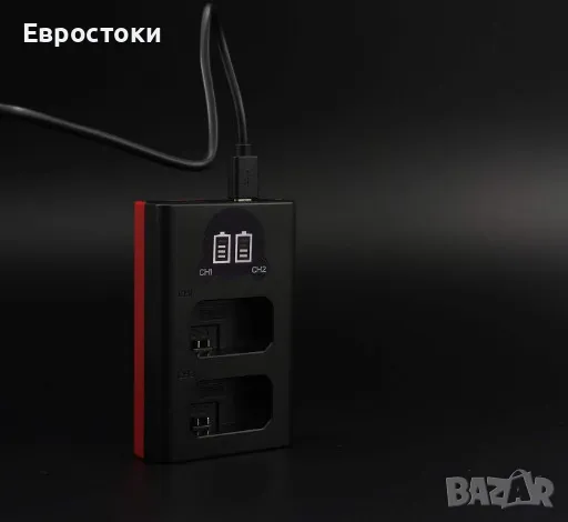 Baxxtar двойно зарядно устройство за батерии Sony NP-FZ100 (18582), LCD, USB-C и микро-USB вход, снимка 2 - Чанти, стативи, аксесоари - 48524811