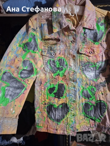 Ръчно рисувано яке Djofra, снимка 2 - Якета - 53904482