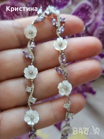 Красива нова сребърна гривна , снимка 2 - Гривни - 51139494