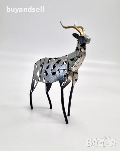 Метална скулптура Антилопа, снимка 2 - Колекции - 54038591