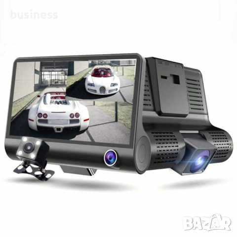 Видеорегистратор за кола АТ D123 4.3 инча монитор с 3 камери, снимка 2 - Аксесоари и консумативи - 36548637