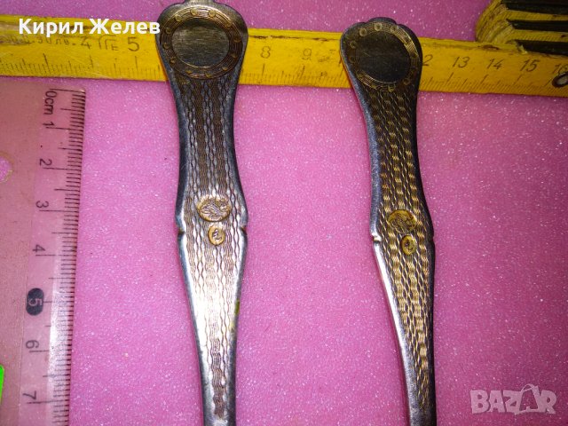 19 Век ОСМАНСКА ИМПЕРИЯ 2 ГОЛЕМИ СРЕБЪРНИ ЛЪЖИЦИ СРЕБРО 800 МАЙСТОРСКИ с ТУГРА ЩЕМПЕЛ и НИШАН 43166, снимка 12 - Антикварни и старинни предмети - 44377128