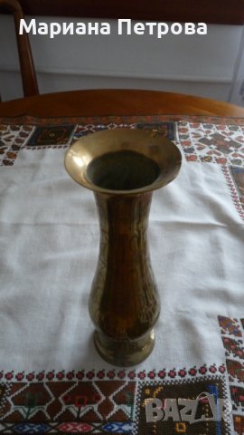 Стара месингова ваза - красота и декорация за Вашият дом, снимка 2 - Вази - 39561024