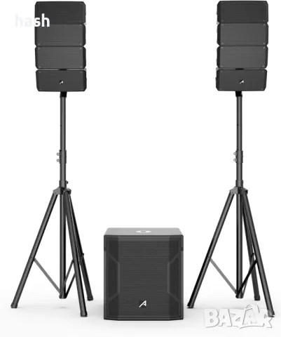 Стойки с колони Audibax Seattle 500 Line Array Compacto, само колони и стойки, без буфер, снимка 2 - Аудиосистеми - 48617620