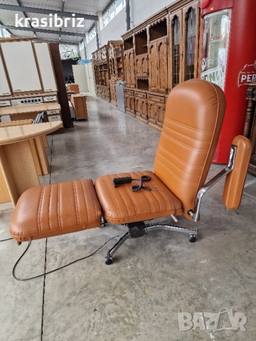 Релаксиращ Електрически Стол-Естествена Кожа-внос от Германия!, снимка 10 - Столове - 52488707