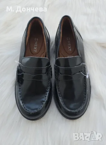 Детски официални обувки Next Black Leather Loafers №31 - НОВИ, снимка 13 - Детски обувки - 55958717