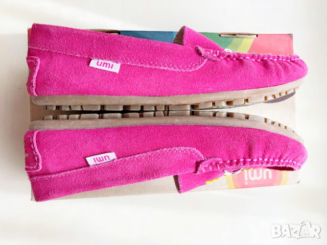 Страхотни велурени обувки UMI номер EUR 33, UK 1, US 1.5 цвят Fuschia, снимка 3 - Детски обувки - 35030989