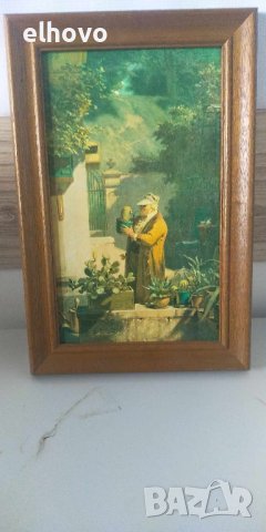 Картина в дървена рамка 37х24, снимка 4 - Антикварни и старинни предмети - 42323050