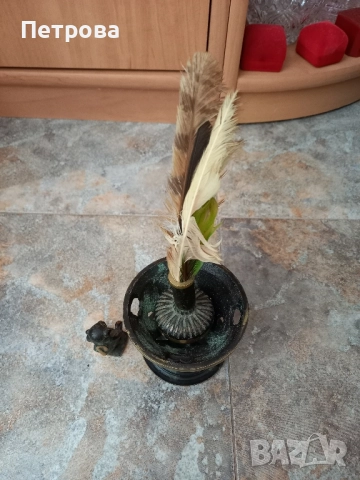 Бронзов свещник , снимка 4 - Декорация за дома - 52003977