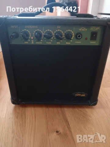 Усилвател STAGG 10GA, музикално кубе за китара, снимка 3 - Ресийвъри, усилватели, смесителни пултове - 53185879