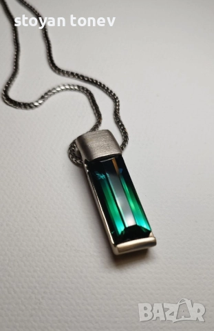 Изключително Колие с Афгански Индиколит Турмалин в 18К златен обков!, снимка 10 - Колиета, медальони, синджири - 52744553