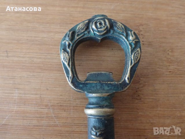 Немски тирбушон отварачка Ключ бронз, снимка 4 - Антикварни и старинни предмети - 39355400
