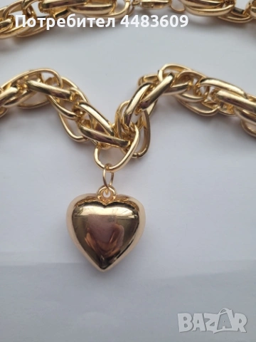 Масивно колие " Сърце " , снимка 10 - Колиета, медальони, синджири - 54147897