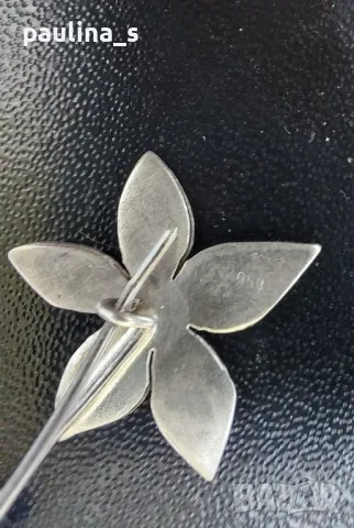 Vintage / Два броя обеци / Много рядка находка / Висящи сребърни обеци , снимка 17 - Обеци - 40827827