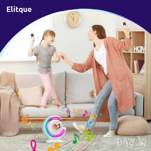 Караоке машина с 1 микрофон и RGB LED светлина, снимка 3 - Друга електроника - 52854572