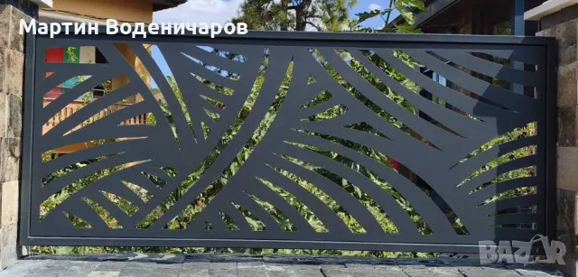 Продавам лазерно изрязани поцинковани оградни пана с рамки - RAL7016 Сив антрацит - 22 бр., снимка 3 - Огради и мрежи - 56242599