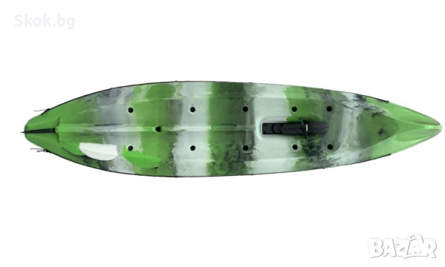Риболовен Каяк С Педали – Scorpio Fish 12 – 3.66 Метра – Едноместен - Цвят Army Green / Sand, снимка 5 - Водни спортове - 40760840